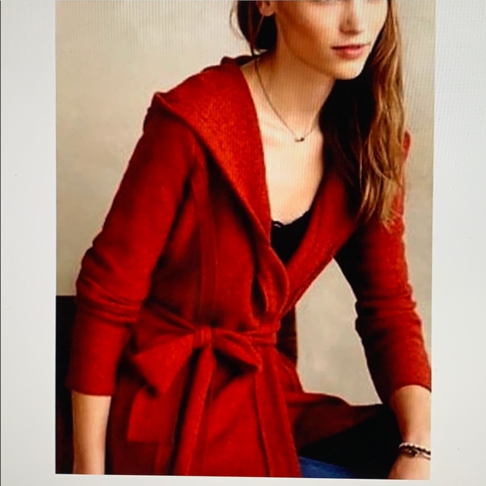SOLD   CAbi Napa Boiled wool belted jacket